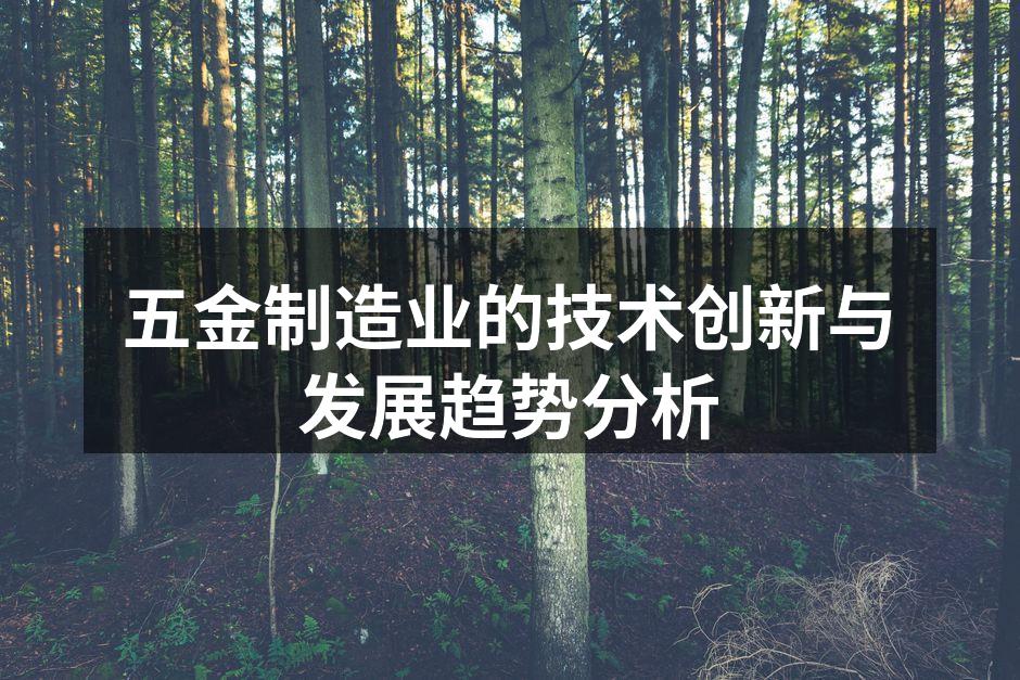五金制造业的技术创新与发展趋势分析